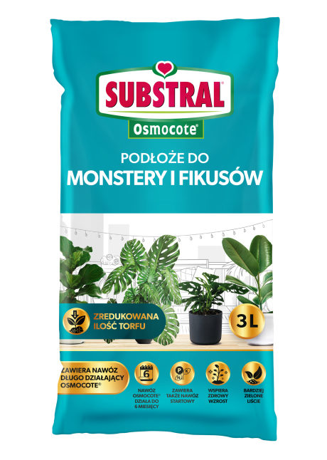 Substral Gotowe Podłoże Osmocote do Monstery i Fikusów 3l