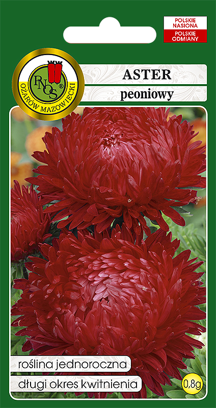 PNOS ASTER PEONIOWY CZERWONY 0,8G