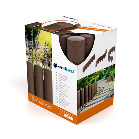 Cellfast Palisada ogrodowa STANDARD 2,3 m brąz