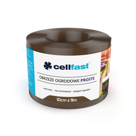 Cellfast Obrzeże ogrodowe proste 10CMx9M BRĄZ