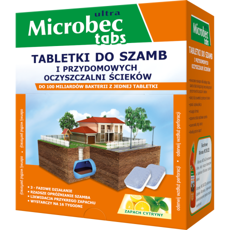 MICROBEC ULTRA Tabletka do szamb – zapach cytryny
