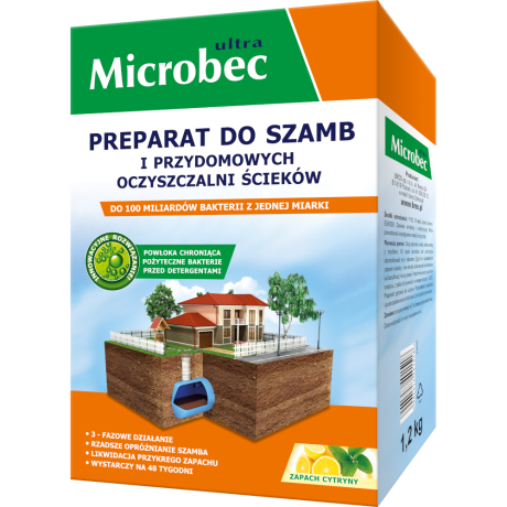 Microbec ULTRA Preparat do szamb – zapach cytryny
