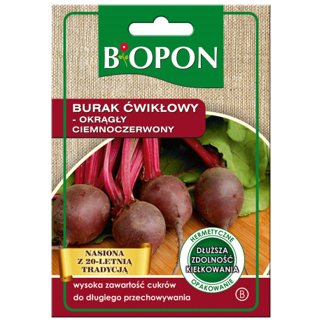 Bopon Burak ćwikłowy Okrągły Ciemnoczerwony