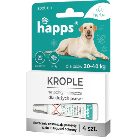 HAPPS Herbal – krople na pchły i kleszcze duży pies