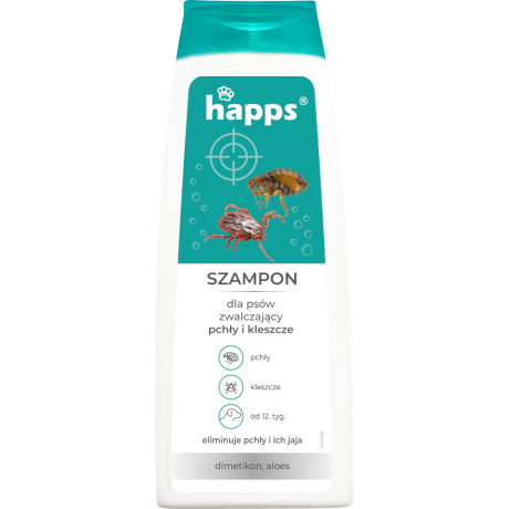 HAPPS – szampon dla psów zwalczający pchły i kleszcze