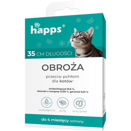 HAPPS – obroża przeciw pchłom dla kotów