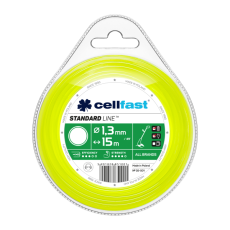 Cellfast Żyłka tnąca STANDARD – okrągła 1,6mm 15m