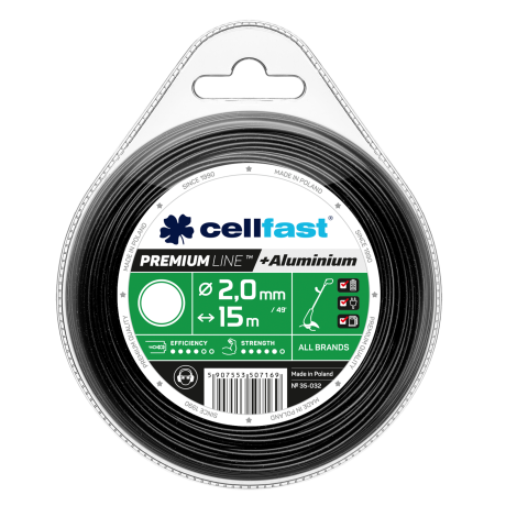 Cellfast Żyłka tnąca PREMIUM – okrągła 2,0mm 15m