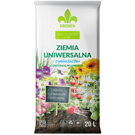 KRONEN®Ziemia uniwersalna z nawilżaczem i ECOFIBREX® 20l