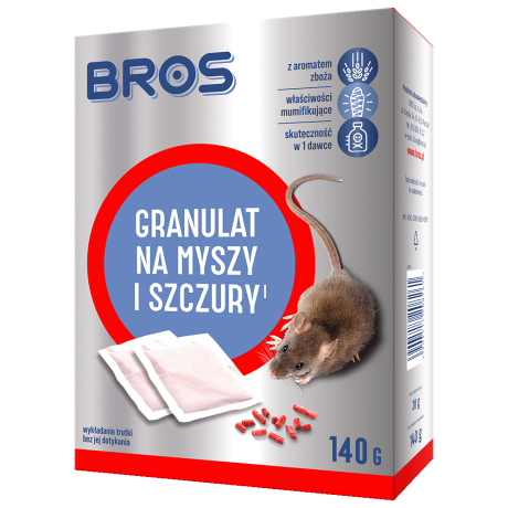 BROS Granulat na myszy i szczury 140G