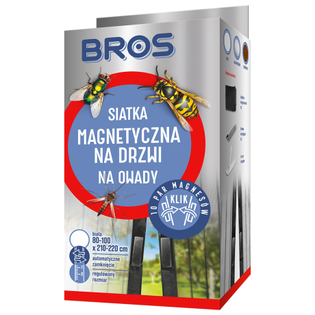 BROS Siatka magnetyczna na drzwi KLIK! 160x220 – biała