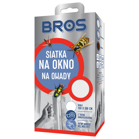 BROS Siatka na okno 150x180 – biała