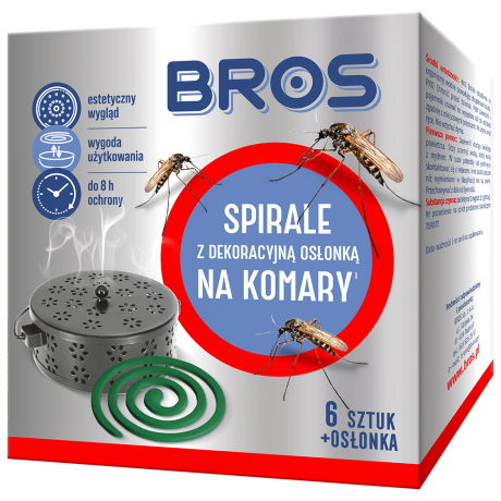 BROS Spirale na komary z dekoracyjną osłonką