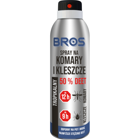 BROS Spray na komary i kleszcze 50% DEET 180ML