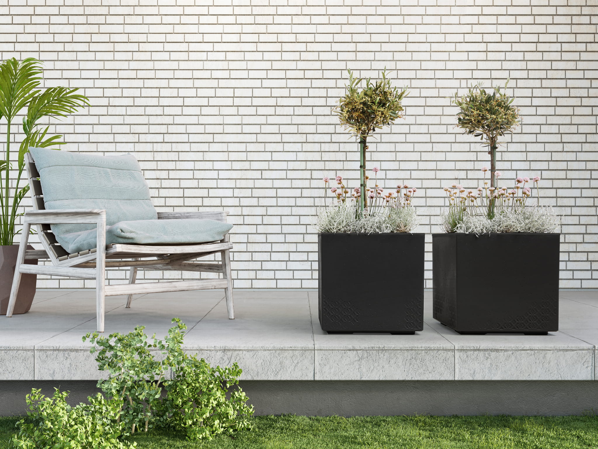 LAMELA KWIETNIK KARO 400 REC BETON CZARNY