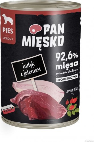 PAN MIĘSKO KARMA MOKRA PIES INDYK Z JELENIEM 400G