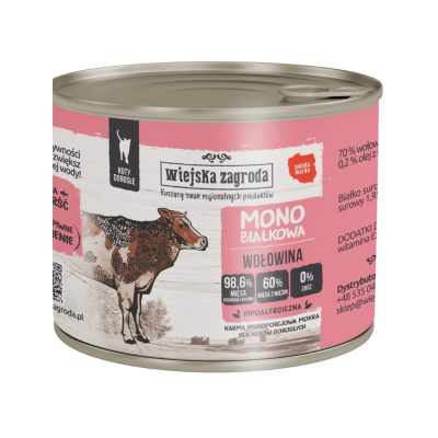 WIEJSKA ZAGRODA KOT 200G MONO WOLOWINA