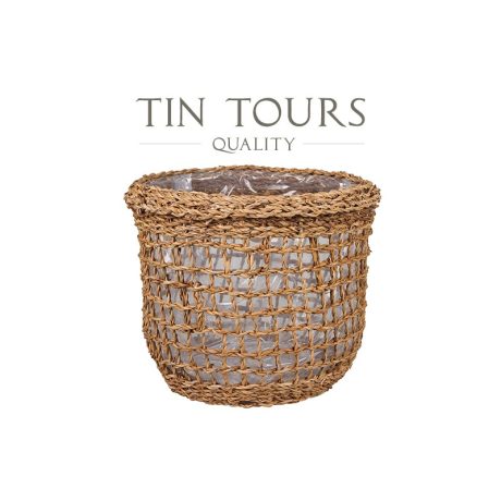 TIN TOURS OKRĄGŁY KOSZYK Z TRAWY CON-4319.L