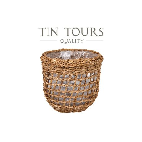 TIN TOURS OKRĄGŁY KOSZYK Z TRAWY CON-4319.S