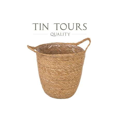 TIN TOURS OKRĄGŁY KOSZYK Z TRAWY CON-4369.M