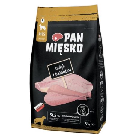 PAN MIĘSKO KARMA SUCHA PIES INDYK Z BAŻANTEM S 9KG
