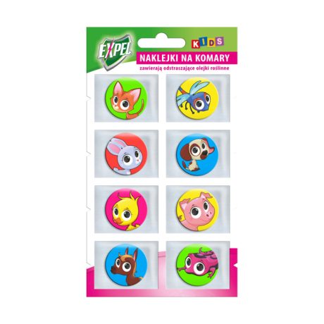 EXPEL NAKLEJKI NA KOMARY ZWIERZĄTKA 8SZT