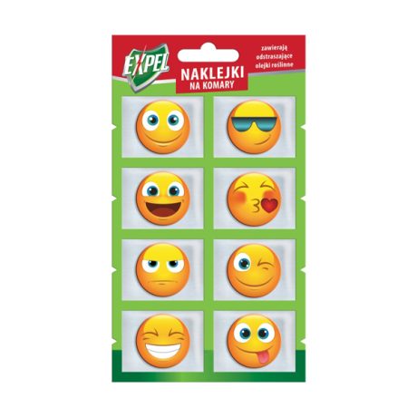 EXPEL NAKLEJKA NA KOMARY EMOTKI 8SZT