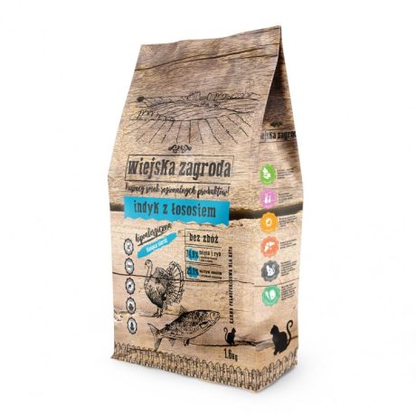 WIEJSKA ZAGRODA KARMA SUCHA KOT ŁOSOŚ Z INDYKIEM 1,6KG