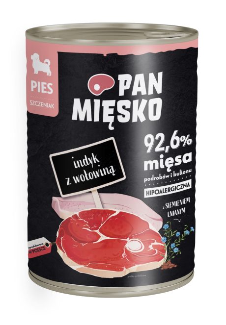 PAN MIĘSKO KARMA MOKRA PIES INDYK Z WOŁOWINĄ 400G