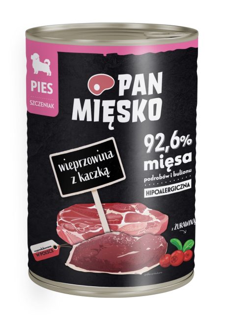 PAN MIĘSKO KARMA MOKRA PIES WIEPRZOWINA Z KACZKĄ 400G