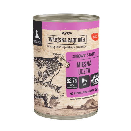 WIEJSKA ZAGRODA KARMA MOKRA MIĘSNA UCZTA II 400G