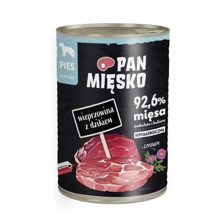 PAN MIĘSKO KARMA MOKRA PIES WIEPRZOWINA Z DZIKIEM 400G