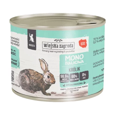 WIEJSKA ZAGRODA KOT 200G MONO KROLIK