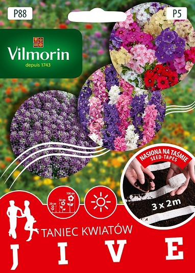 VILMORIN NASIONA JIVE KWIATÓW NA TAŚMIE 3X2M