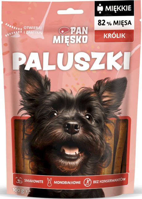 PAN MIĘSKO PRZYSMAK DLA PSA PALUSZKI KRÓLIK 100G